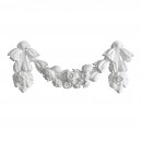 ref 177 flower garland ornament in plaster for wall or furniture