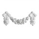 ref 177 flower garland ornament in plaster for wall or furniture