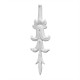 ref 185 small ornament in plaster for wall or furniture