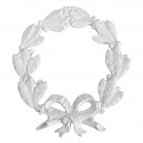 ref 236 small laurel wreath ornament in plaster for wall or furniture