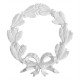 ref 236 small laurel wreath ornament in plaster for wall or furniture