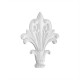 ref 268 ornement grande fleur de lys en plâtre pour mur ou mobilier