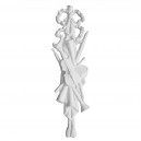 ref 277 Fall ornament with music intruments in plaster for wall or furniture