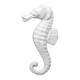 ref 727 Little sea horse ornament in plaster for wall or furniture