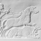 ref 1004 bas-relief en plâtre la chasse aux lions
