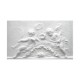 ref 1005 cherubs and shell plaster bas-relief