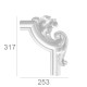 ref 283b rounded ornamented corner for frame