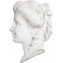 ref 734 Lady's face ornament in plaster for wall or furniture