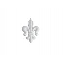 ref 273 ornement petite fleur de lys en plâtre pour mur ou mobilier