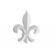 ref 272 ornement fleur de lys moyenne en plâtre pour mur ou mobilier