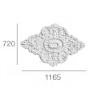 ref 427 diamond rosette in plaster