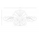 ref 255 Shell ornament with volutes, for framing